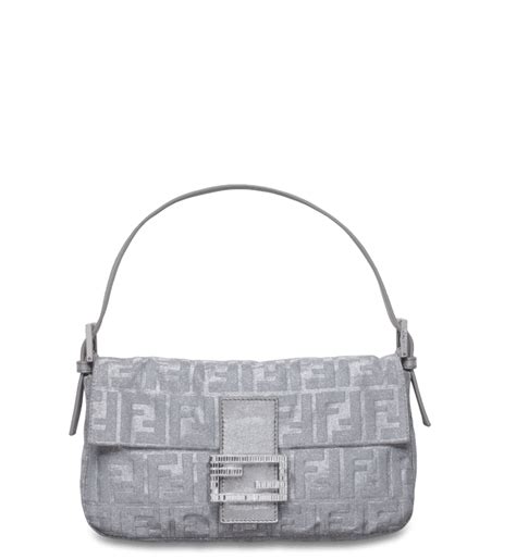 silver fendi baguette bag|Fendi baguette size chart.